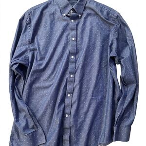 Tommy Hilfiger Slim Fit Blue Patterned Shirt (Size XL, 17-17.5 34/35
